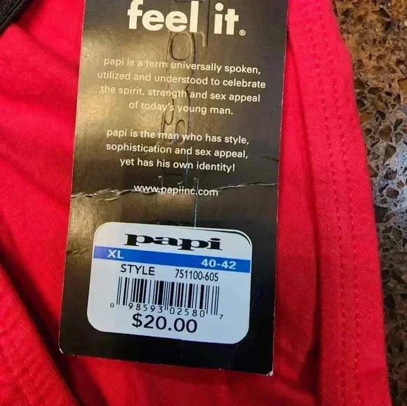 3 Pair Papi brazillian briefs. Size XL NWT NOS - Picture 5 of 10